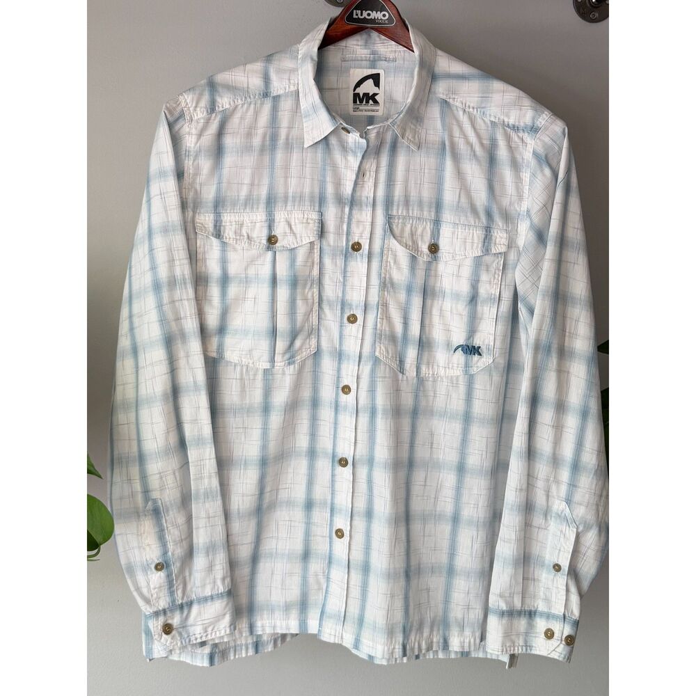 Mountain Khakis Equatorial Long Sleeve Button Up Hiking Quick Dry Shirt Sz L